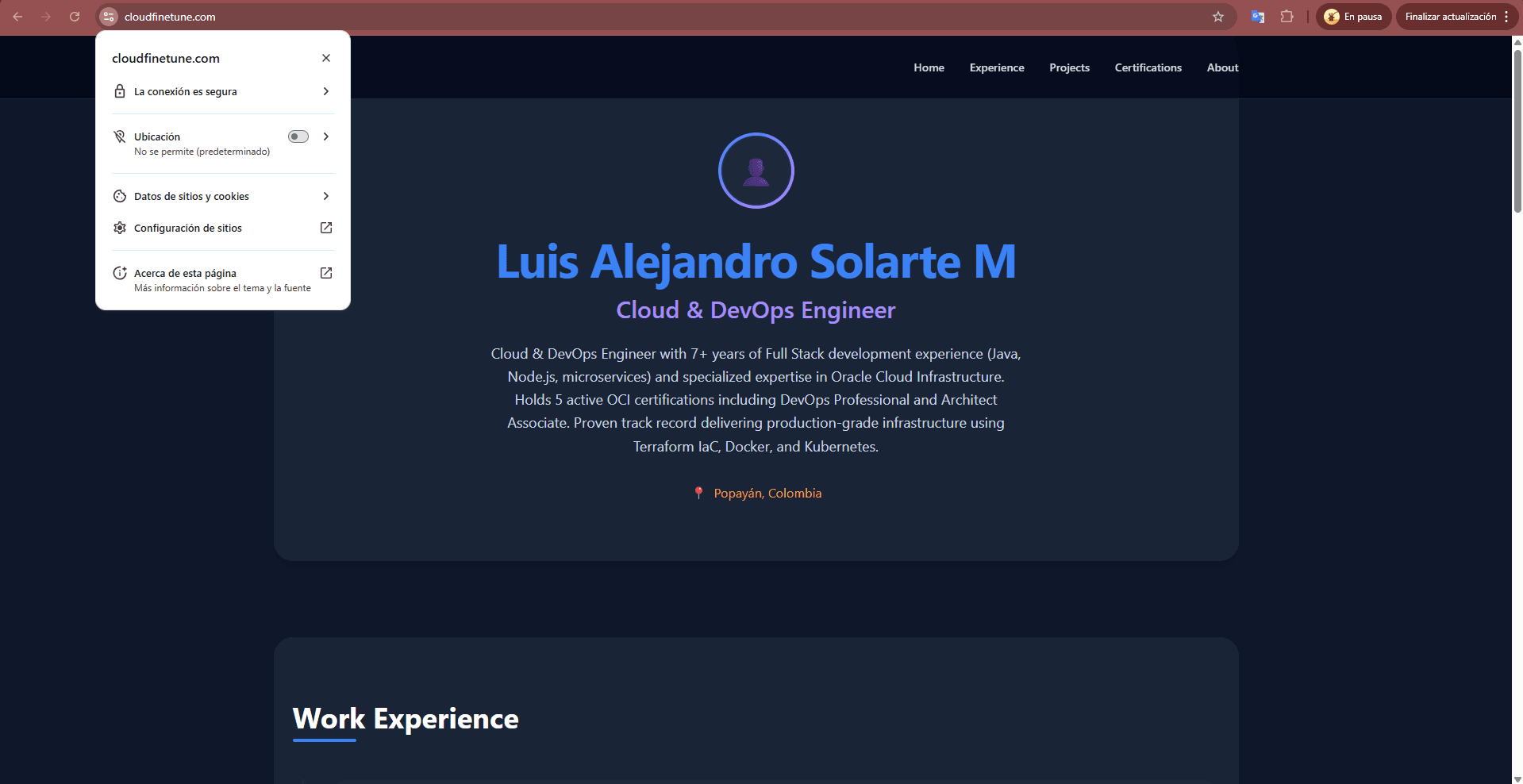 Thumbnail de Personal Portfolio on OCI — Infrastructure as Code